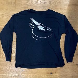 Les Paul Guitar Long Sleeve Black T-Shirt XL